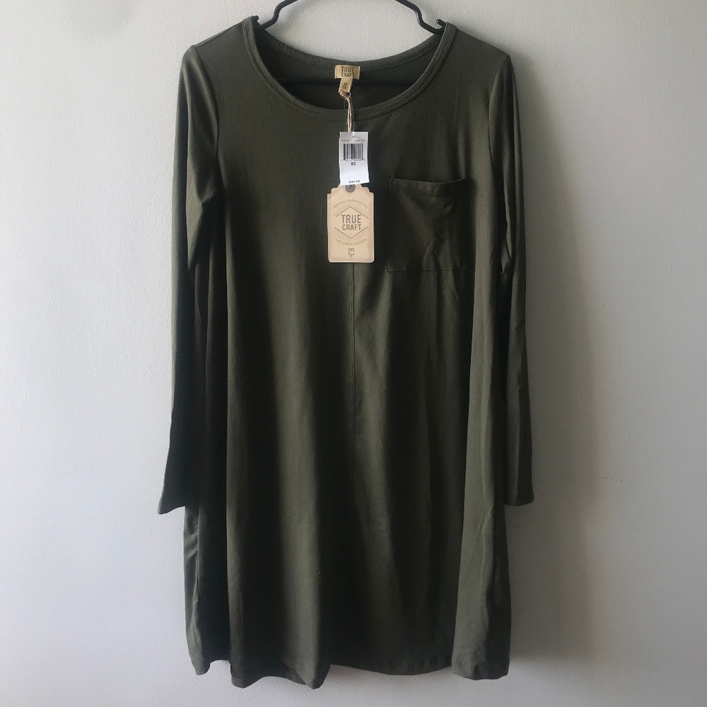 Long Sleeve T Shirt Dress Size XS